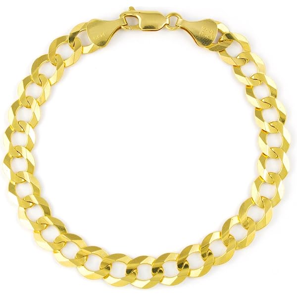 Amazon.com: Nuragold 10k Real Yellow Gold Solid Cuban Curb Link